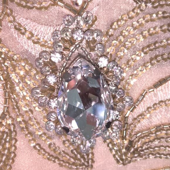 Beautiful Sequin, Bead And Rhinestone Indian Salwar Kameez/ Kaftan/Saree Size 6 - Picture 3 of 12